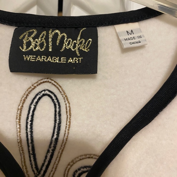 Bob Mackie Wearable Art Sweater Jacket Sweater Jacket Fleece Size M - Picture 2 of 12